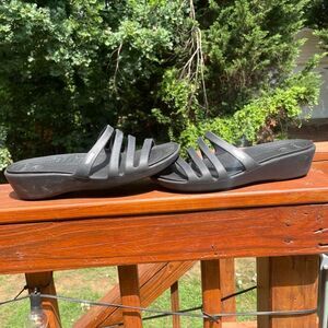 Crocs Rhonda Women's 11 Black‎ Wedge Sandals